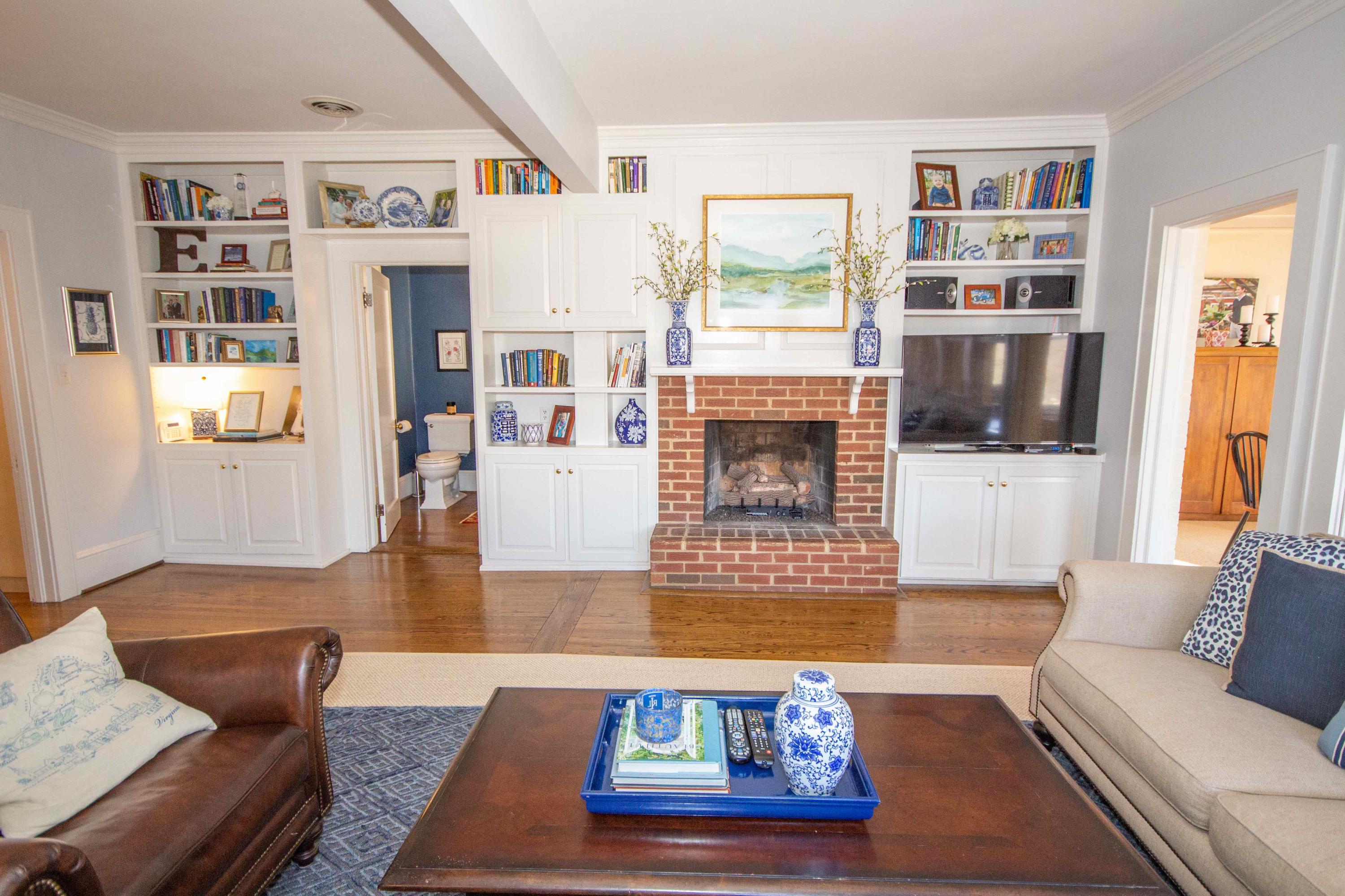 2743 Richelieu Avenue Southwest Roanoke, VA 24014 - Photo 22 of 54 a living room with furniture and a fireplace