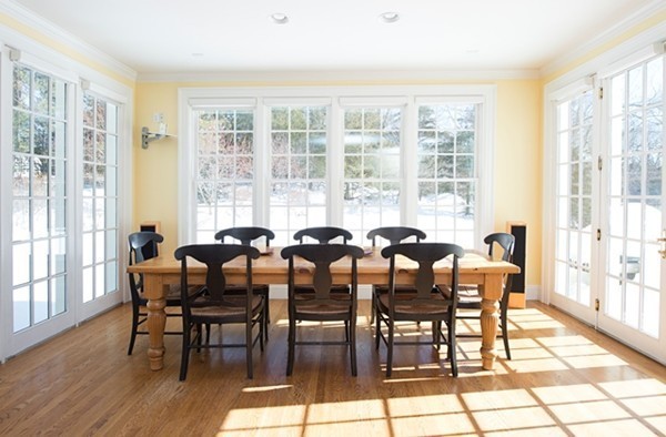 4 Lowerfield Road Weston, MA 02493 - Photo 5 of 20 a view of a dining room with furniture and wooden floor