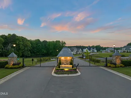an outdoor view with a garden