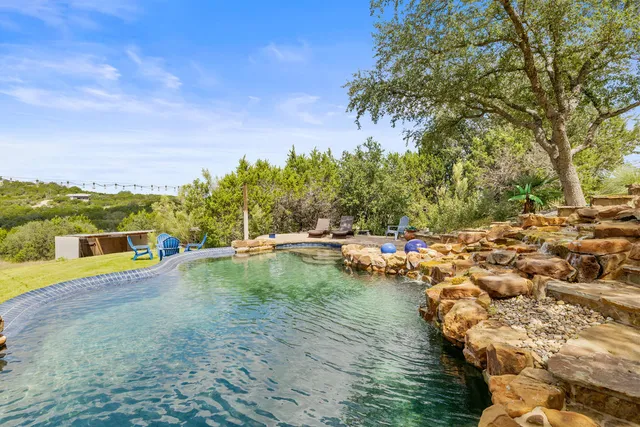 a view of a lake with houses