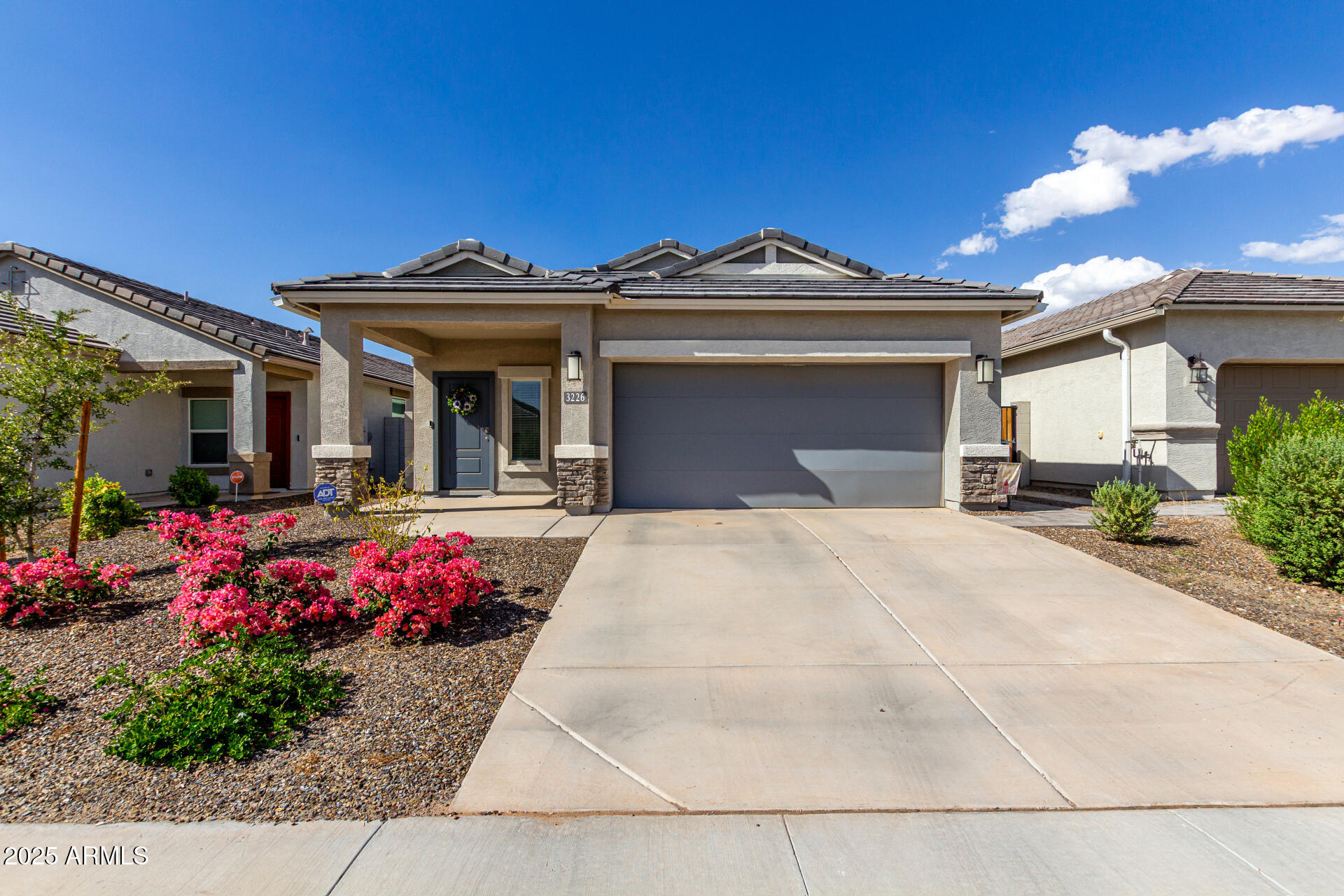a front view of a house