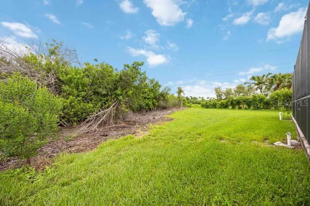 a view of an outdoor space and a yard