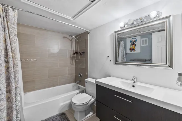 a view of a swimming pool with palm trees