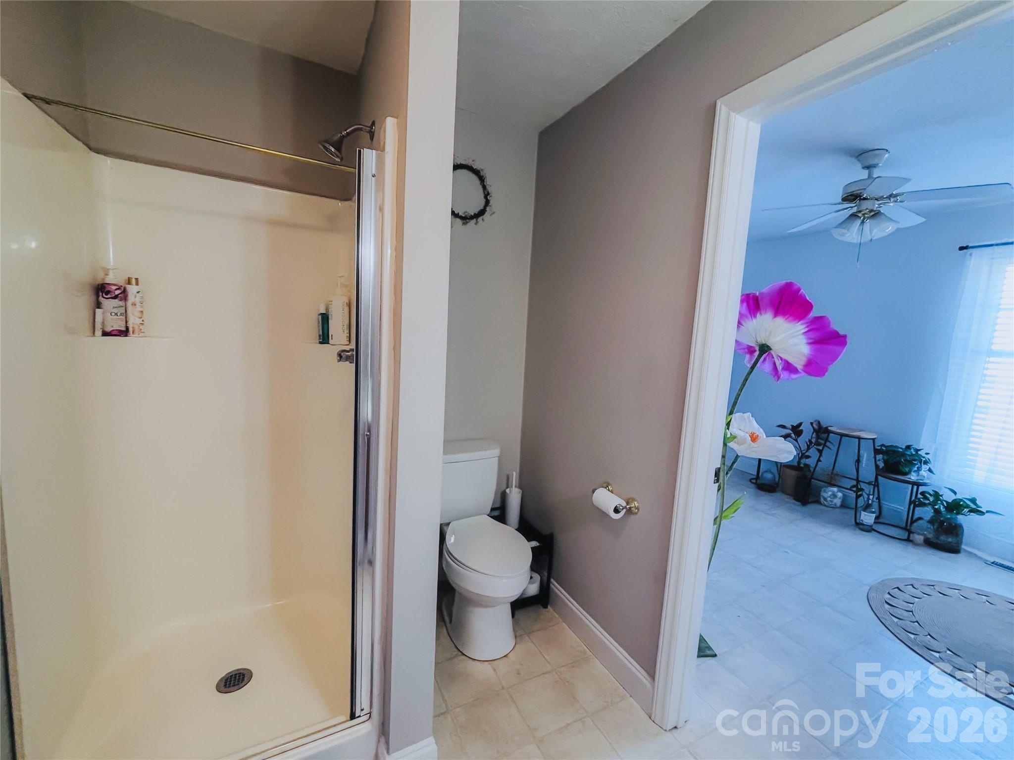 3780 Cook Road Valdese, NC 28690 - Photo 35 of 47 a bathroom with a shower and a toilet