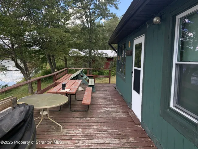 a view of a lake from a yard