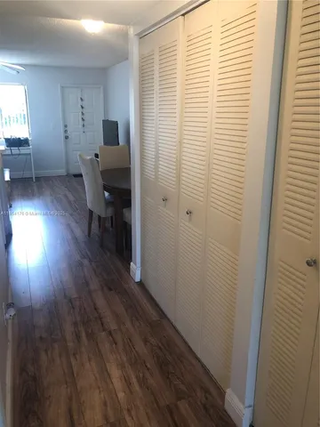 a view of wooden door