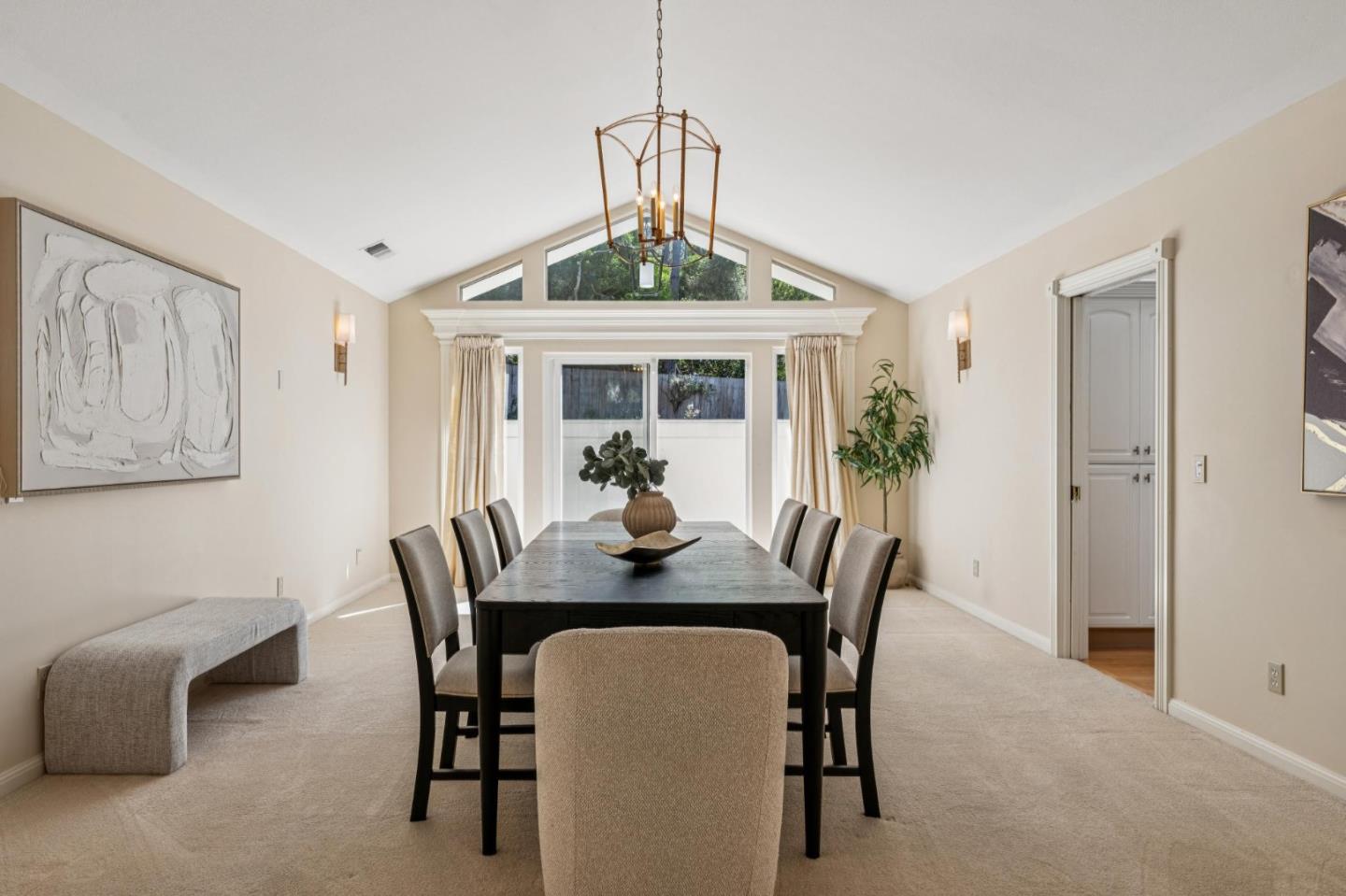 2905 Bird Rock Road Pebble Beach, CA 93953 - Photo 17 of 33 a view of a dining room with furniture window and wooden floor
