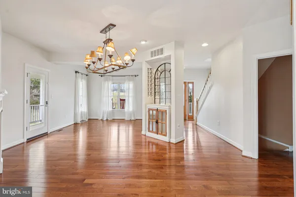 a view of livingroom with hardwood
