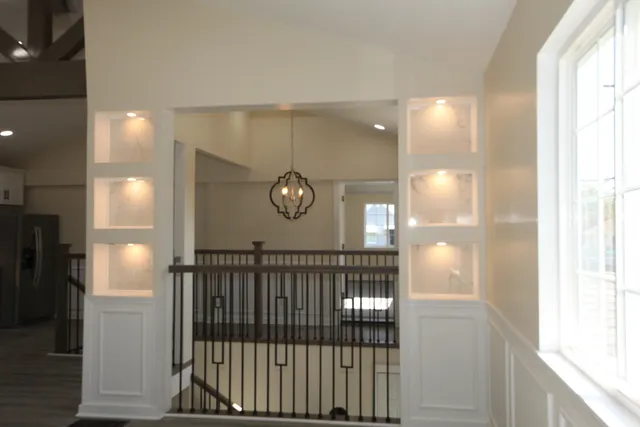 a view of a elevator and window