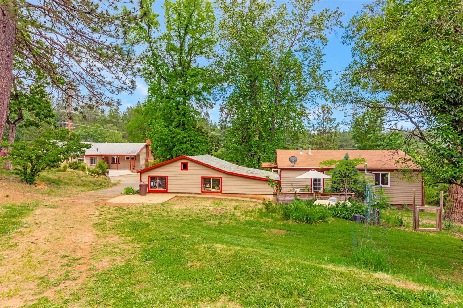 22175 Placer Hills Road Colfax, CA 95713 - Photo 1 of 1 Main house on the left, storage bldg in middle, 2nd home on right.