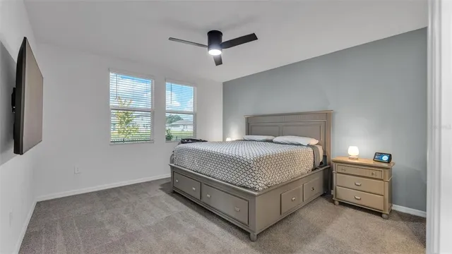 a bathroom with 2 sink and a mirror