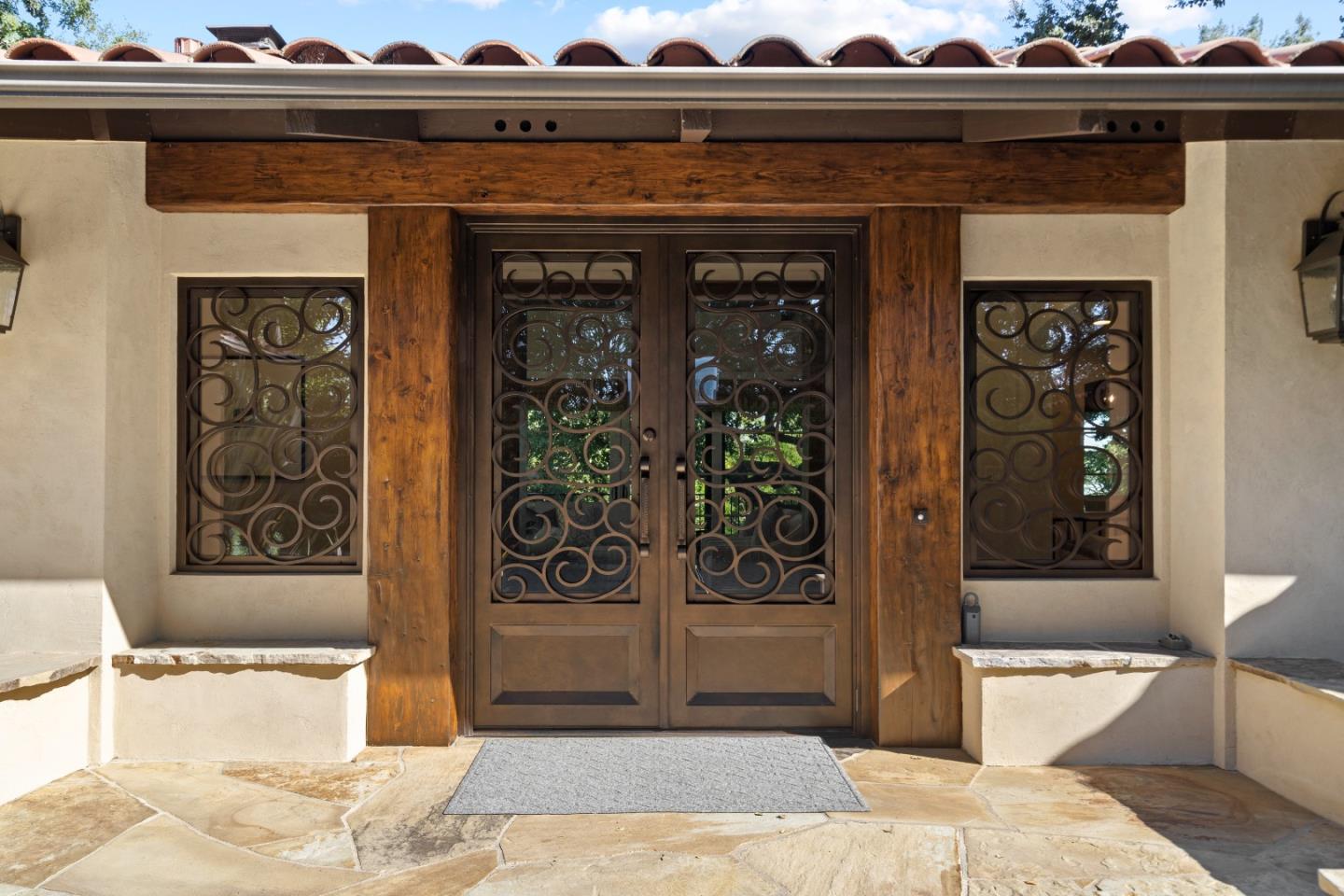 1056 Cascade Drive Menlo Park, CA 94025 - Photo 2 of 32 a living room with a fireplace and a potted plant