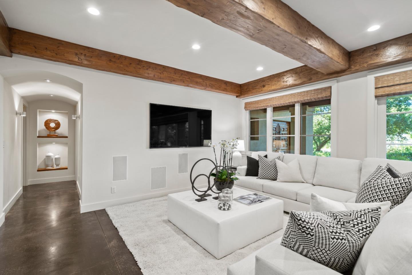 1056 Cascade Drive Menlo Park, CA 94025 - Photo 24 of 32 a living room with furniture and a flat screen tv