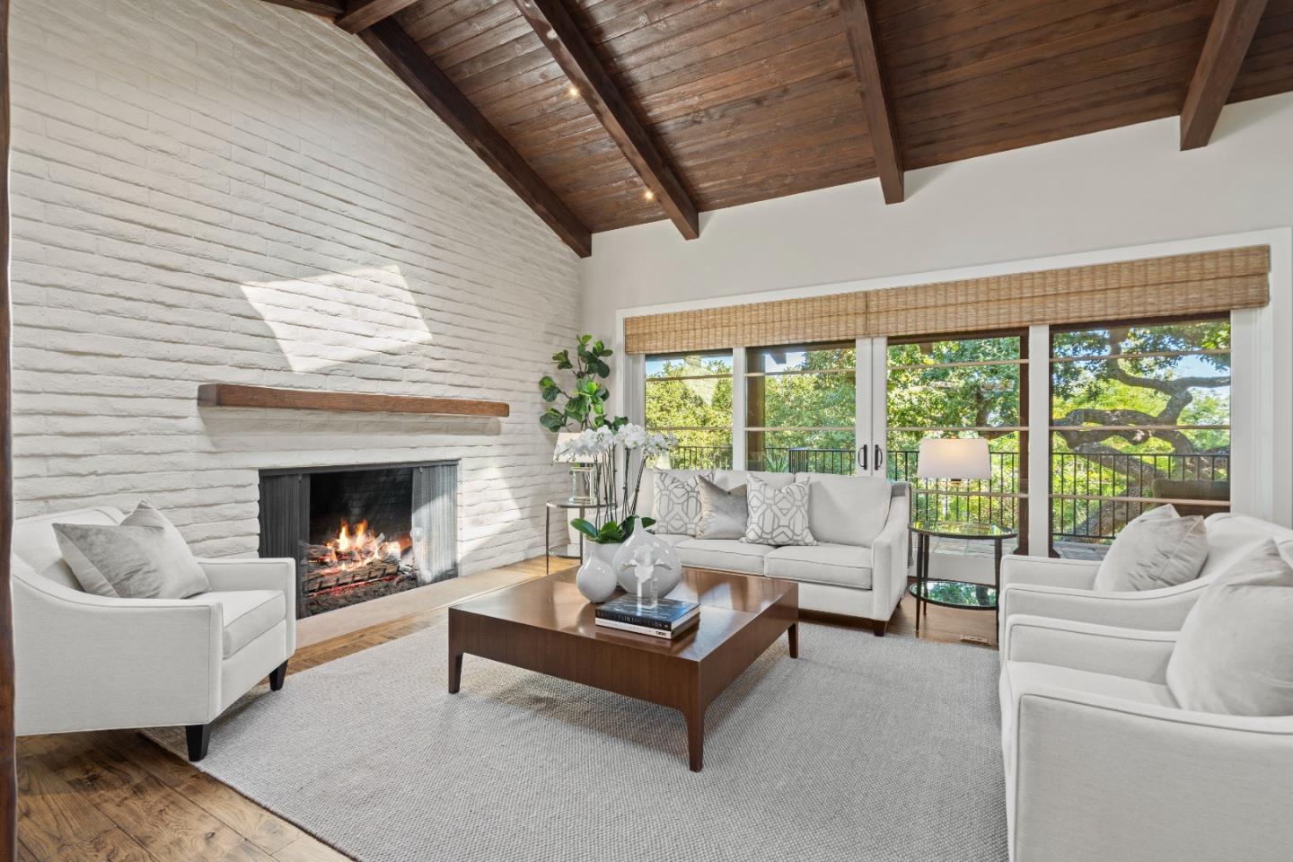 1056 Cascade Drive Menlo Park, CA 94025 - Photo 5 of 32 a living room with furniture and a fireplace