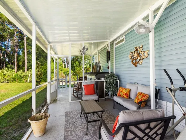 a outdoor space with furniture