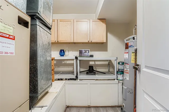 a room with storage and utility