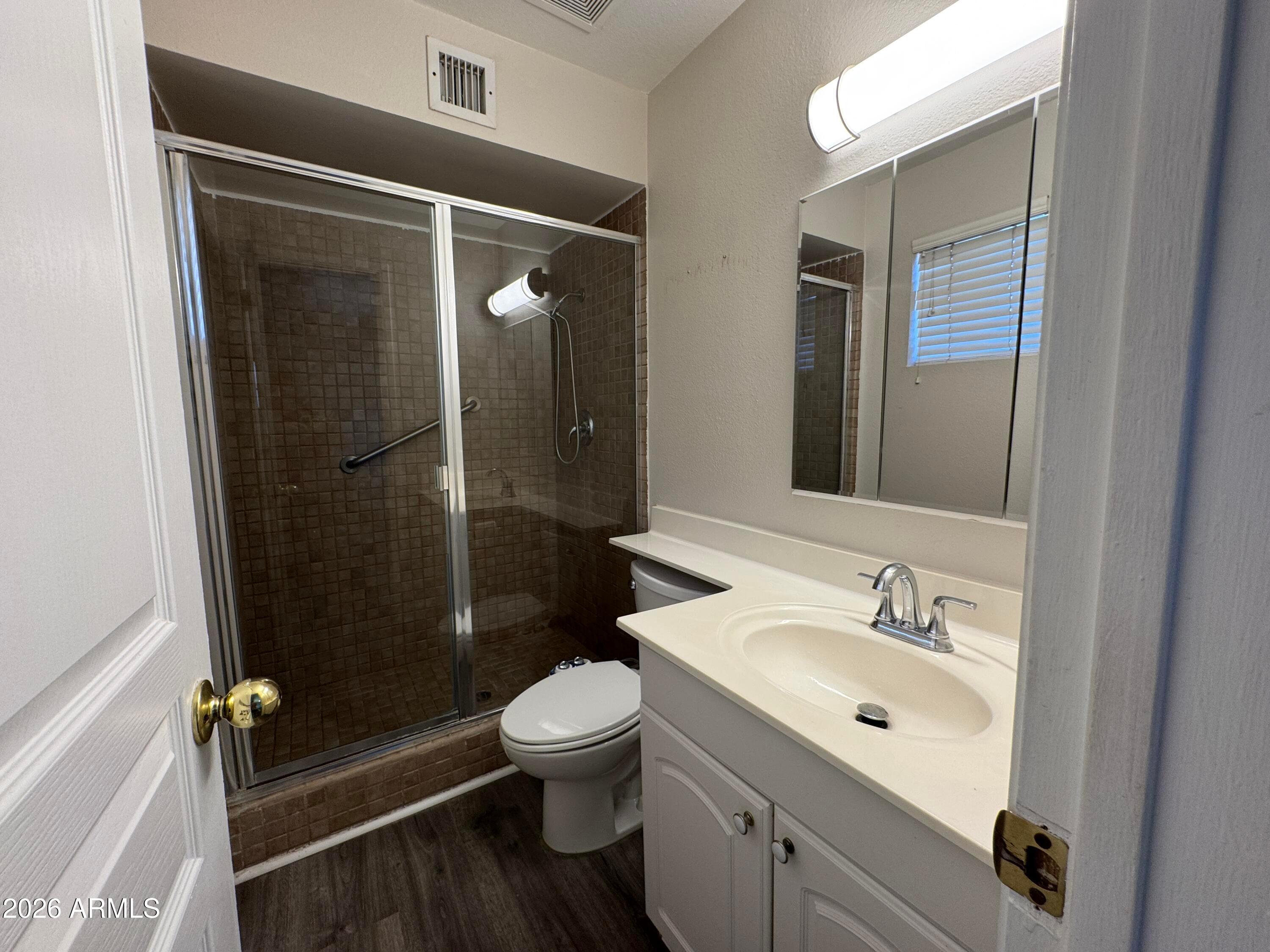 6317 East McLellan Road Mesa, AZ 85205 - Photo 14 of 28 a bathroom with a sink toilet and shower
