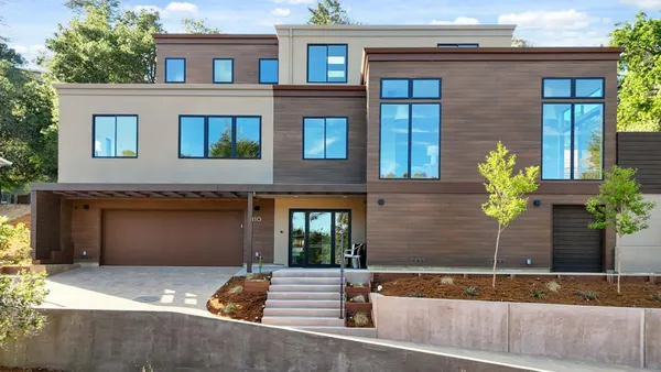 a front view of a house