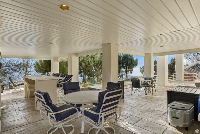 1878 East Ridge Point Drive Bountiful, UT 84010 - Photo 73 of 92 View of patio / terrace featuring outdoor dining space