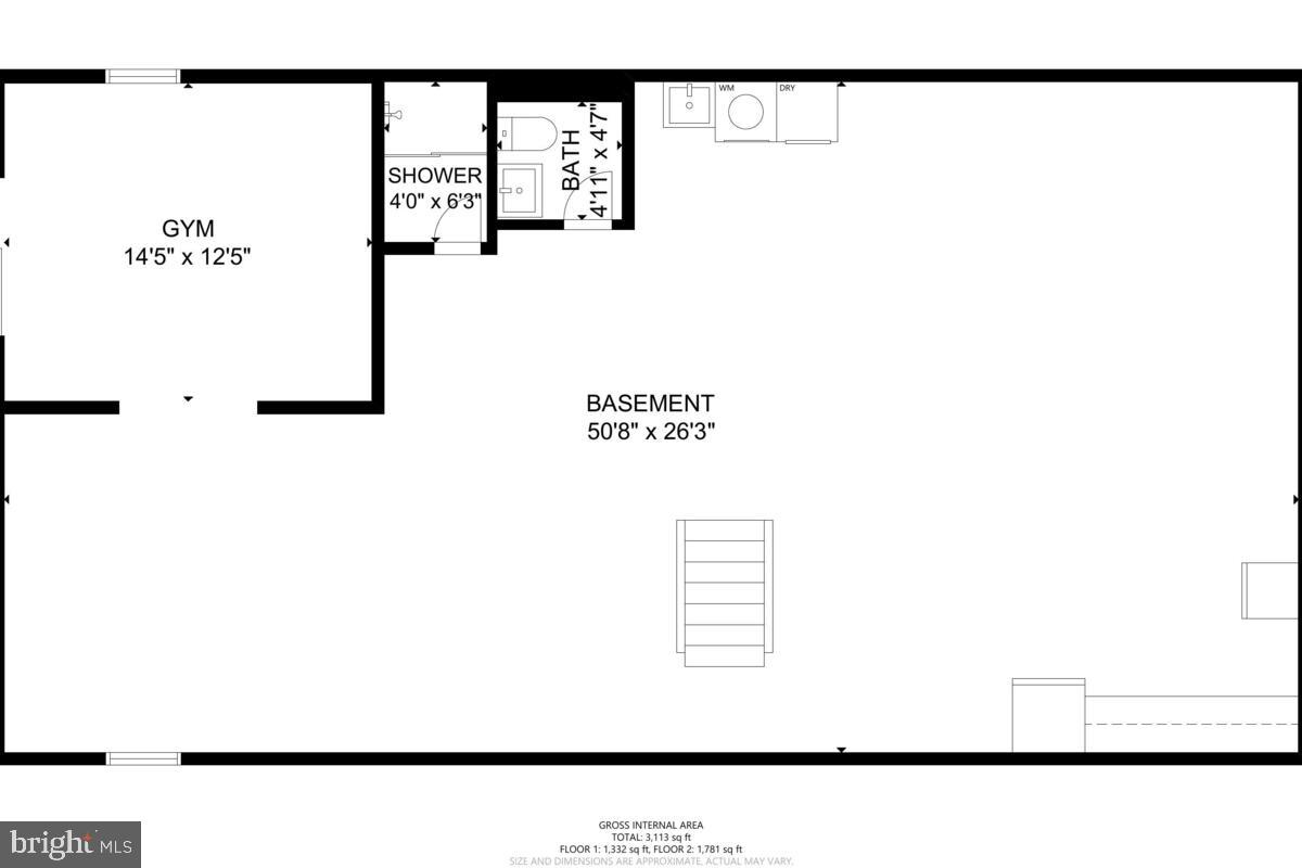 12920 Coppermine Road Union Bridge, MD 21791 - Photo 55 of 56 Basement floor plan