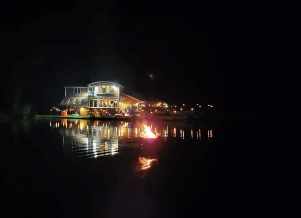 80 Browns Corner Road West Greenwich, RI 02817 - Photo 12 of 47 Backyard at night with firepit