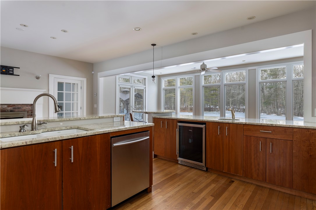 80 Browns Corner Road West Greenwich, RI 02817 - Photo 22 of 47 full kitchen with granite and stainless, wine fridge