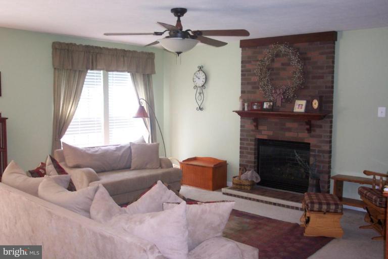 Family room with a gas fireplace