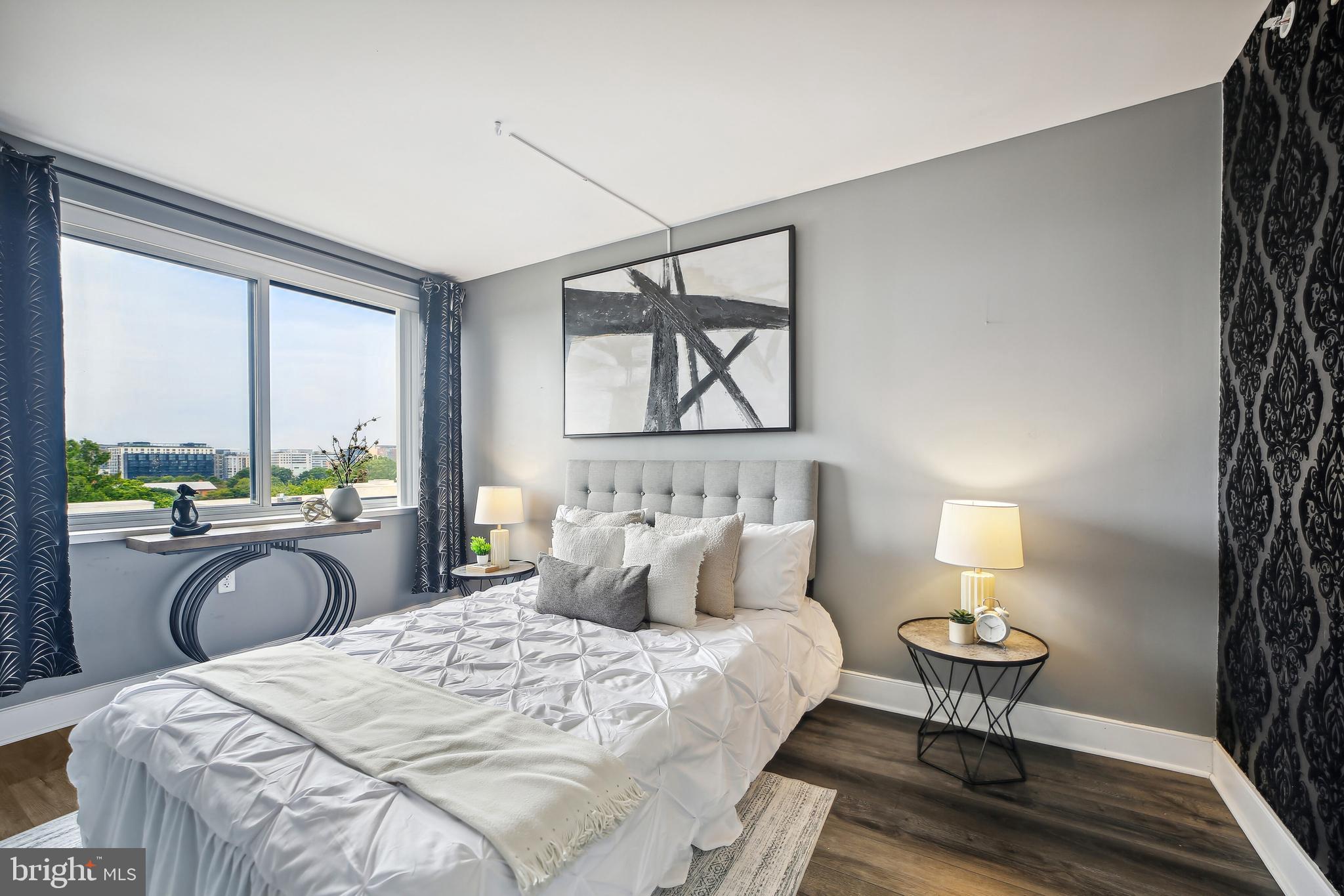 800 4th Street Southwest, Unit S717 Washington, DC 20024 - Photo 23 of 36 Large Windows in Bedroom