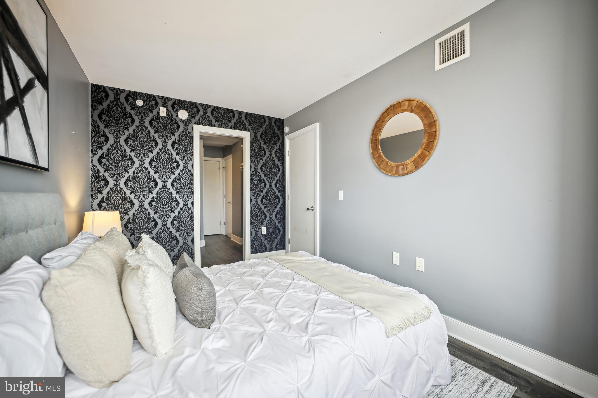 800 4th Street Southwest, Unit S717 Washington, DC 20024 - Photo 26 of 36 Accent Wall in Bedroom