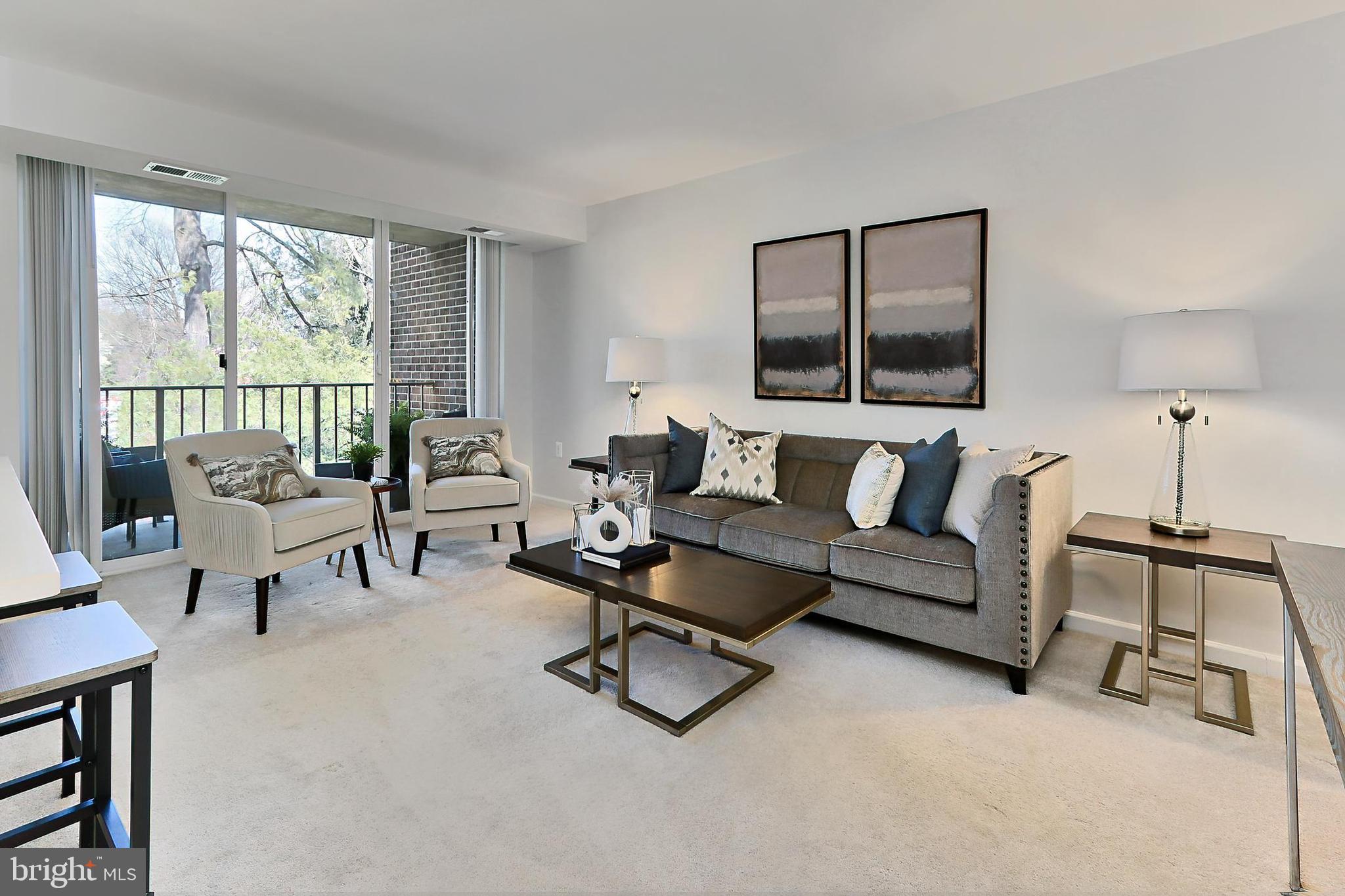 1439 Northgate Square, Unit 12A Reston, VA 20190 - Photo 5 of 40 Spacious Great Room with Newer Carpet + Pad in 22'
