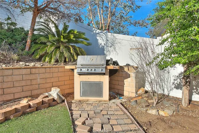 a outdoor space with seating area