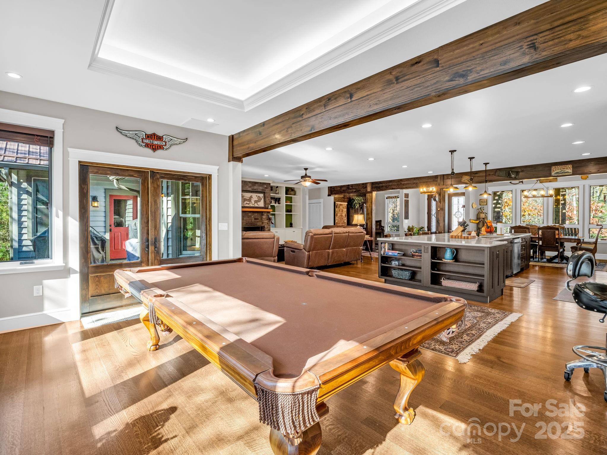 765 Higher Path Drive Saluda, NC 28773 - Photo 15 of 43 a room with table tennis pool table and glass door