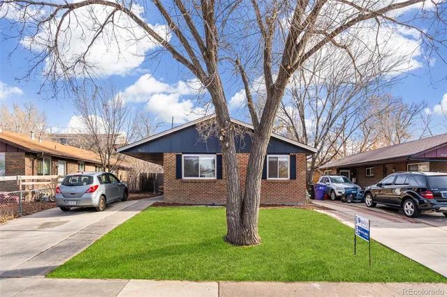 a house view with a garden space