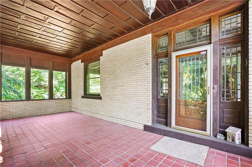 114 East Waldheim Road Pittsburgh, PA 15215 - Photo 2 of 25 Large front porch with leaded glass front door.