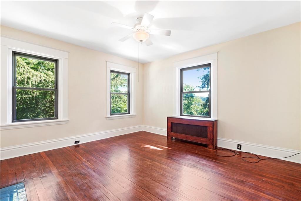 114 East Waldheim Road Pittsburgh, PA 15215 - Photo 15 of 25 Master Bedrom. Views makes you feel like you are in the trees!