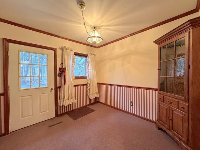 an empty room with closet