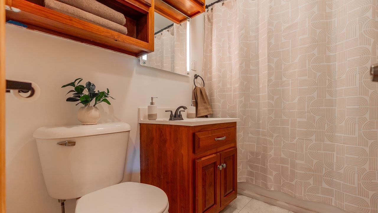 7356 Spring Creek Road Bridgewater, VA 22812 - Photo 25 of 63 a bathroom with a toilet a sink and curtain