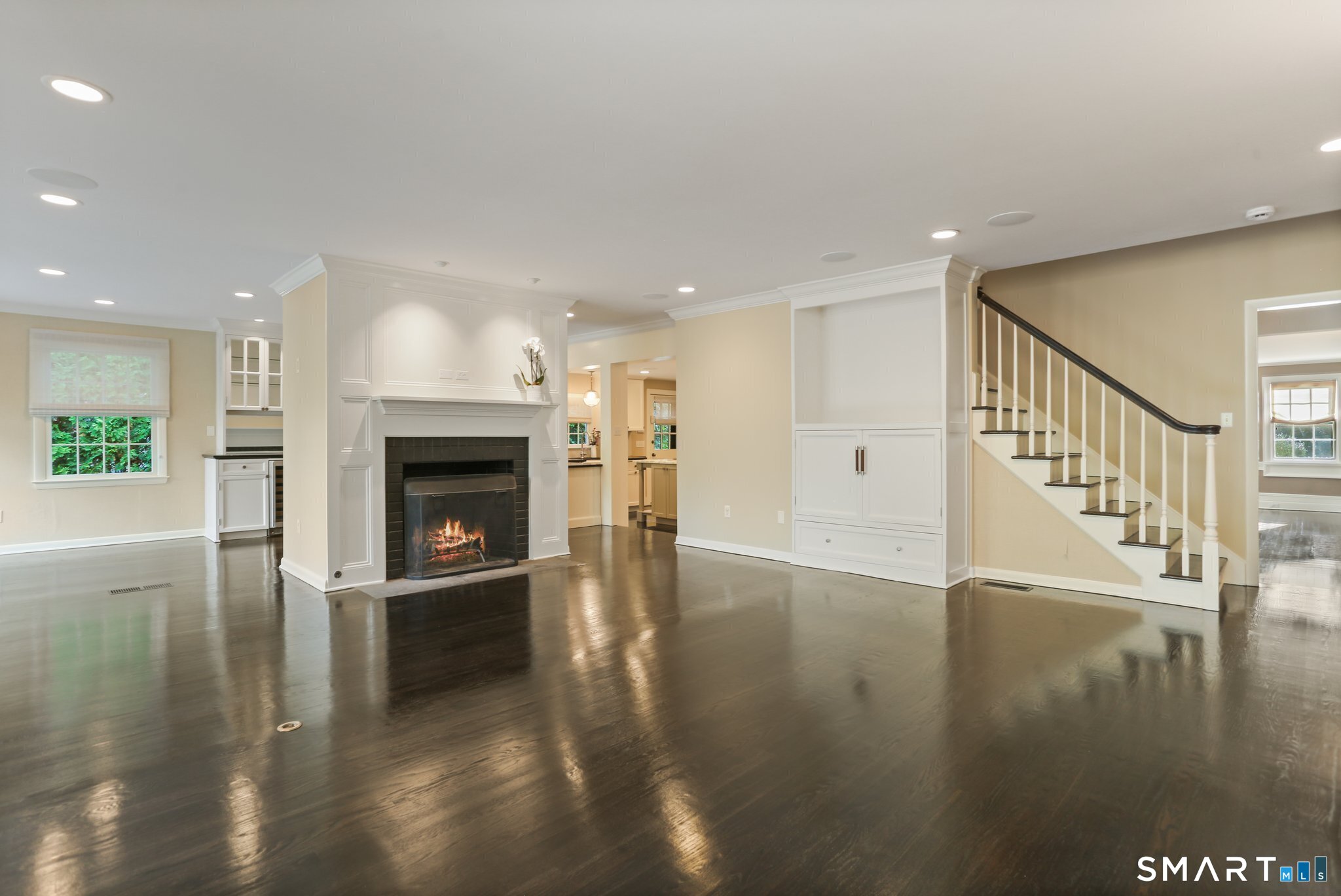 890 Silvermine Road New Canaan, CT 06840 - Photo 9 of 30 Family room fireplace