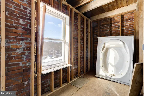 a view of a storage and utility room