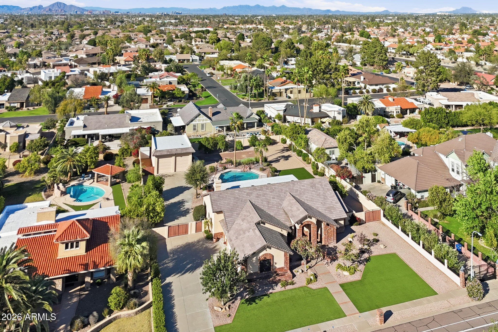 602 East Carver Road Tempe, AZ 85284 - Photo 76 of 85 an aerial view of residential houses with outdoor space