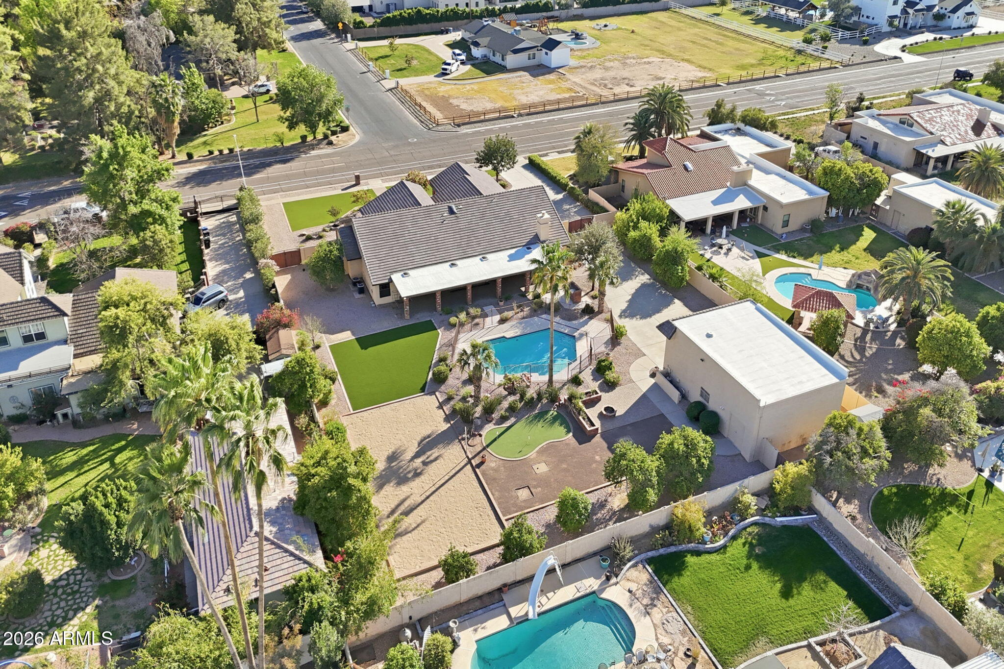 602 East Carver Road Tempe, AZ 85284 - Photo 77 of 85 an aerial view of a house with a garden and plants
