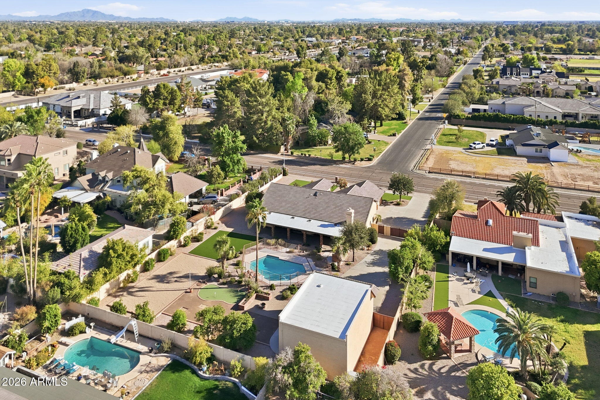 602 East Carver Road Tempe, AZ 85284 - Photo 82 of 85 an aerial view of residential houses with outdoor space