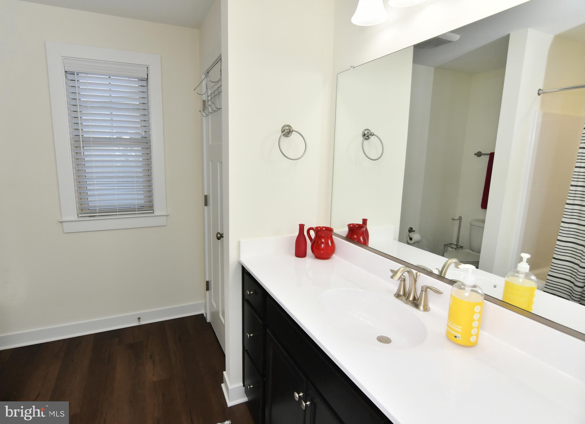 129 Doonbeg Court Winchester, VA 22602 - Photo 38 of 51 a bathroom with a sink vanity granite tub and a mirror