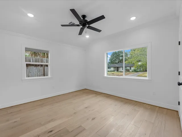 a house view with a garden space