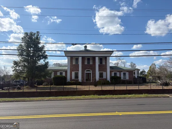 a front view of a building