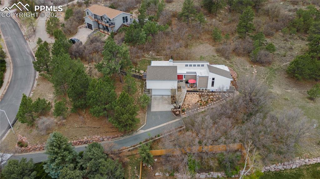 7550 Dairy Ranch Road Colorado Springs, CO 80919 - Photo 31 of 39 an aerial view of residential house with outdoor space