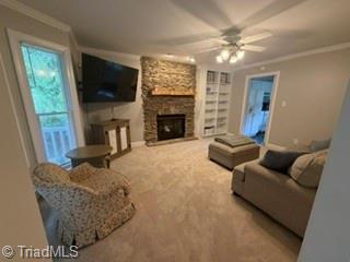 7620 Grapevine Road Lewisville, NC 27023 - Photo 9 of 49 Living Room with built in shelves
