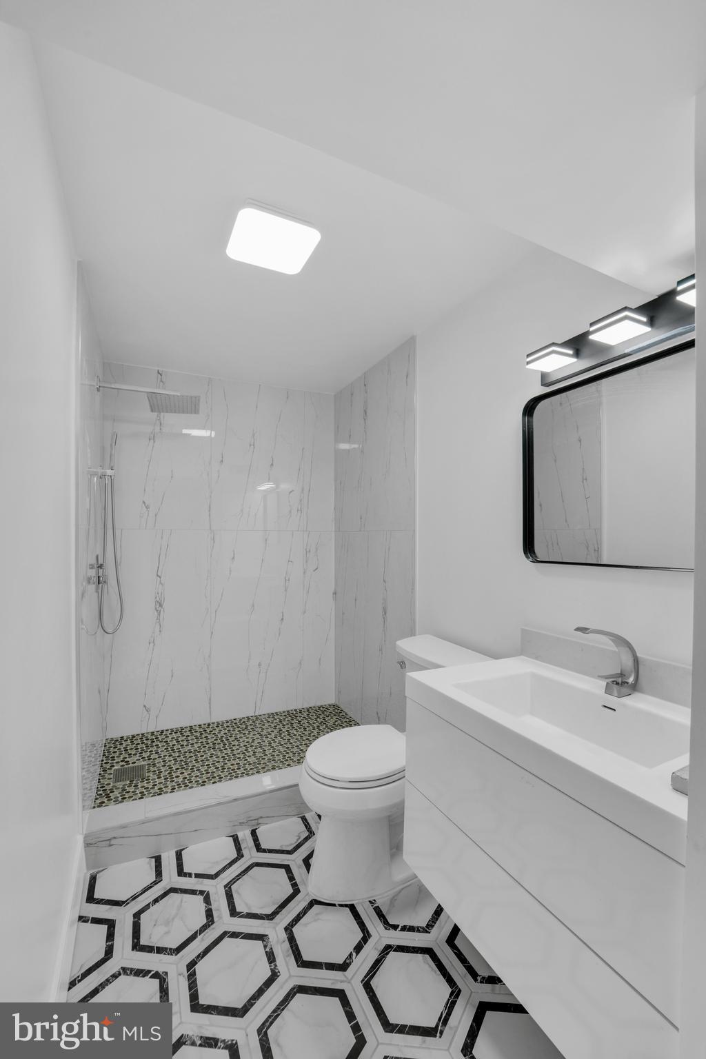 12116 Old Fort Road Fort Washington, MD 20744 - Photo 53 of 65 a bathroom with a sink a toilet and a mirror