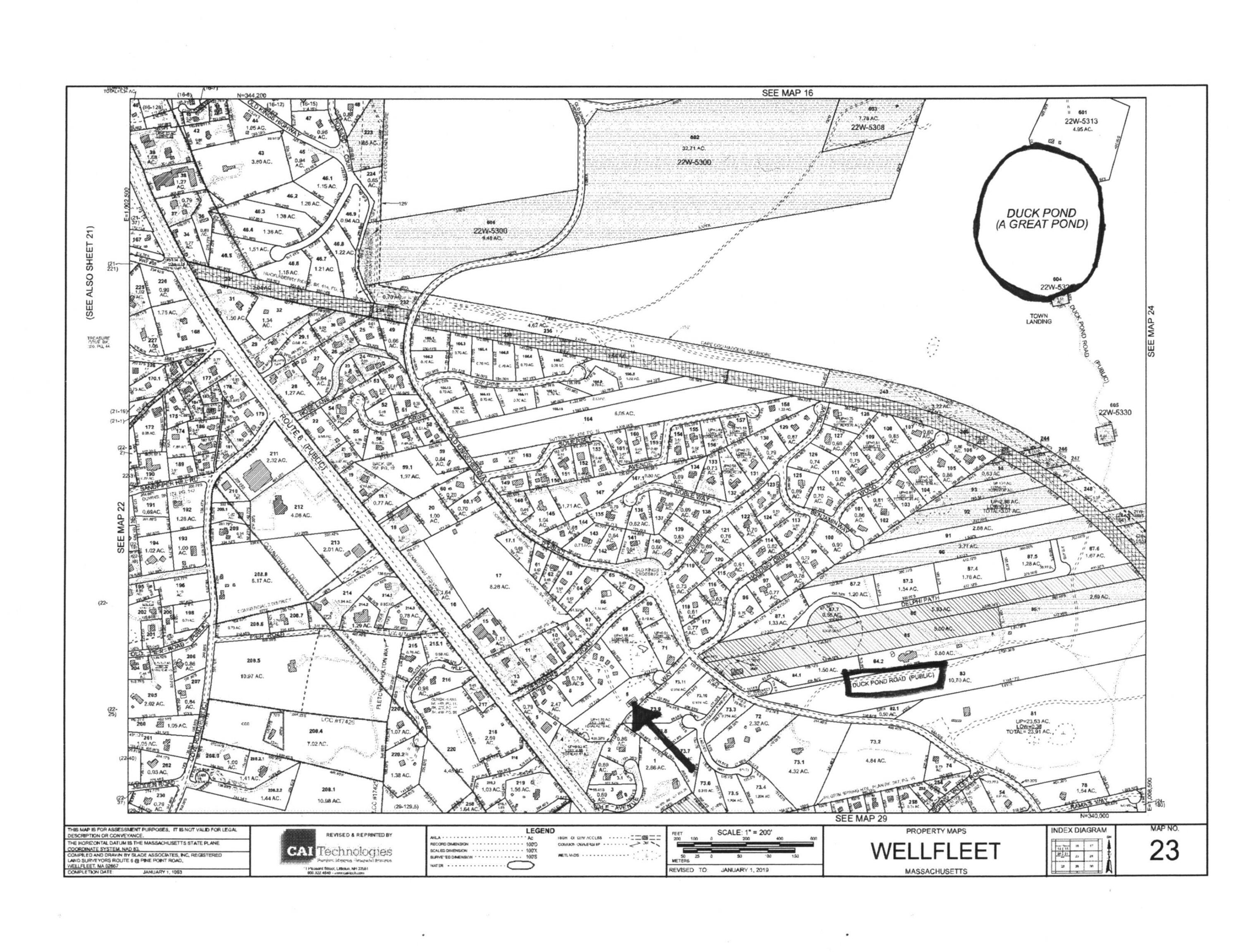 50 Designers Road Wellfleet, MA 02667 - Photo 51 of 59 Assess map showing DUCK POND