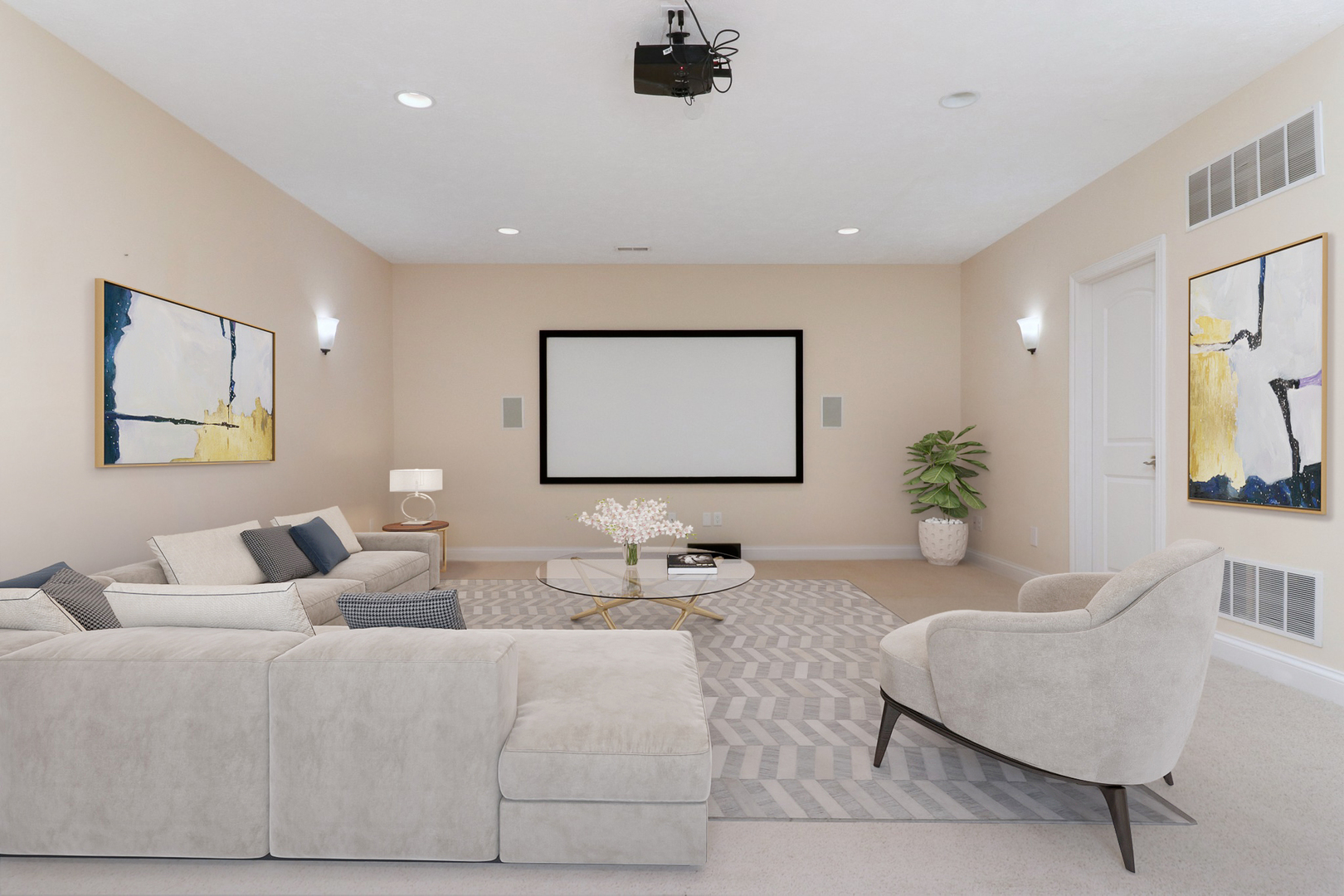 69 Brookstone Circle Bloomington, IL 61704 - Photo 45 of 63 a living room with furniture and a painting on the wall